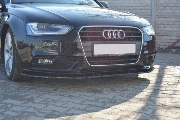 Maxton Front Splitter V.1 Audi A4 B8 Fl - Gloss Black