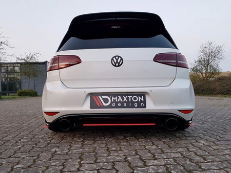 Maxton Central Rear Splitter VW Golf Mk7 Gti Clubsport - Gloss Black