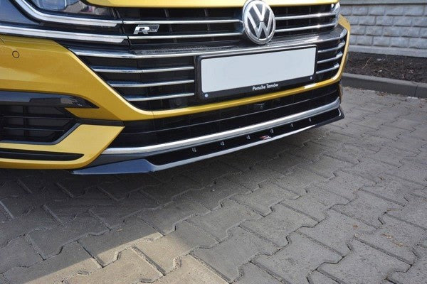 Maxton Front Splitter V.2 VW Arteon - Gloss Black