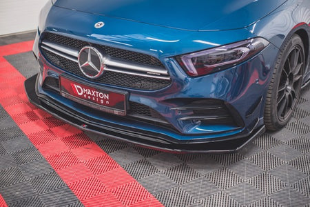 Maxton Front Splitter V.3 Mercedes A35 Amg / Amg-Line W177  - Gloss Black
