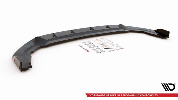 Maxton Front Splitter + Flaps V.1 Volkswagen Golf 8 Gti Clubsport - Gloss Black