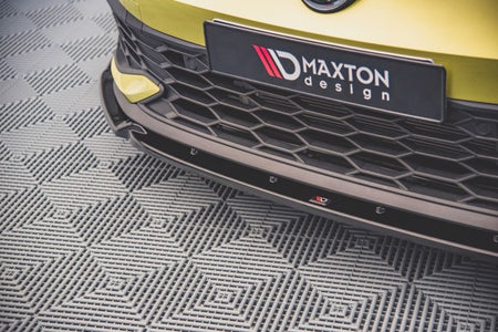 Maxton Front Splitter + Flaps V.1 Volkswagen Golf 8 Gti Clubsport - Gloss Black
