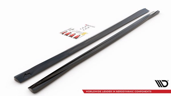Maxton Side Skirts Diffusers Volvo V90 Mk2 - Gloss Black