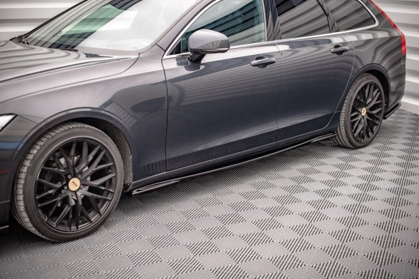 Maxton Side Skirts Diffusers Volvo V90 Mk2 - Gloss Black