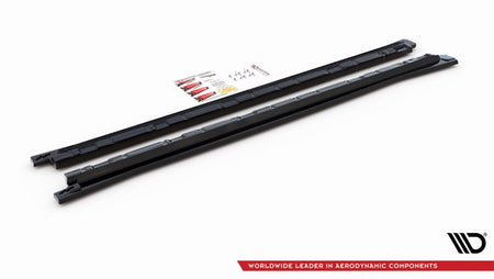 Maxton Side Skirts Diffusers Volkswagen Tiguan R / R-Line Mk2 Facelift - Gloss Black
