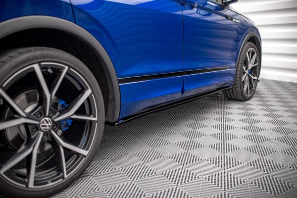 Maxton Side Skirts Diffusers Volkswagen Tiguan R / R-Line Mk2 Facelift - Gloss Black