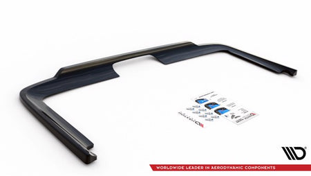 Maxton Central Rear Splitter (With Vertical Bars) Mercedes-Benz VIto W447 Facelift - Gloss Black
