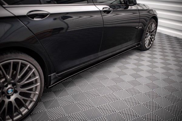 Maxton Side Skirts Diffusers BMW 7 M-Pack F01 - Gloss Black