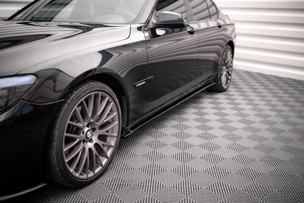 Maxton Side Skirts Diffusers BMW 7 M-Pack F01 - Gloss Black