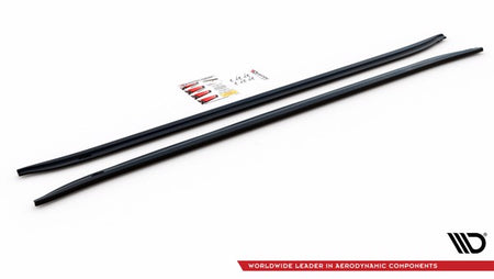 Maxton Side Skirts Diffusers BMW 7 M-Pack F01 - Gloss Black