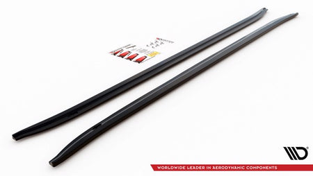 Maxton Side Skirts Diffusers BMW 7 M-Pack F01 - Gloss Black