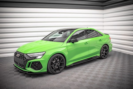 Maxton Side Skirts Diffusers Audi RS3 8Y - Gloss Black