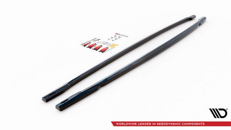 Maxton Side Skirts Diffusers Audi RS3 8Y - Gloss Black