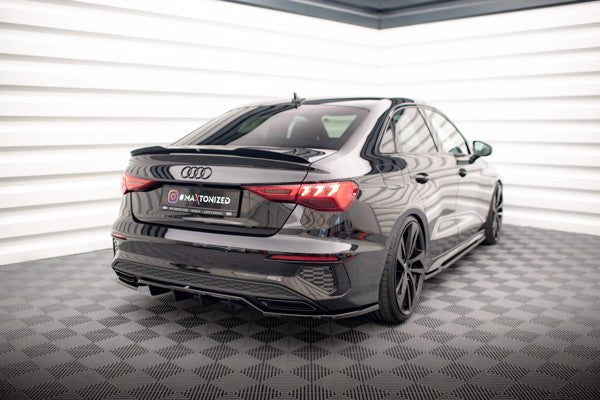 Maxton Spoiler Cap Audi A3 / A3 S-Line Sedan 8Y - Gloss Black
