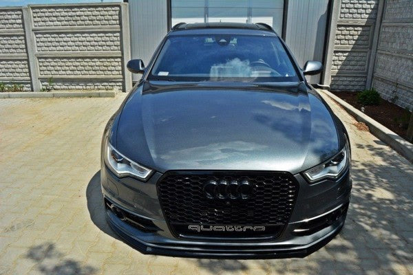 Maxton Front Splitter V.2 Audi S6 / A6 S-Line C7 - Gloss Black