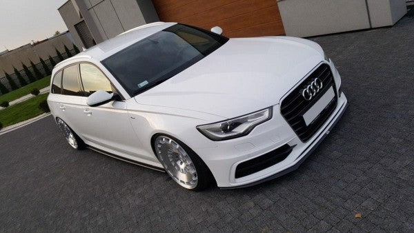 Maxton Front Splitter V.2 Audi S6 / A6 S-Line C7 - Gloss Black