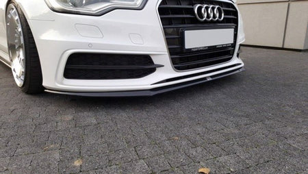 Maxton Front Splitter V.2 Audi S6 / A6 S-Line C7 - Gloss Black