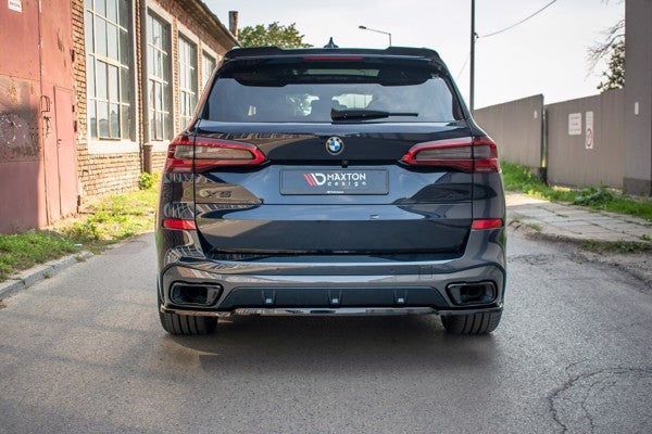 Maxton Central Rear Splitter For BMW X5 G05 M-Pack - Gloss Black