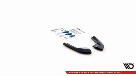 Maxton Rear Side Splitters V.1 For Volkswagen Golf R Mk8 - Gloss Black