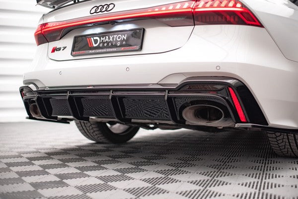 Maxton Rear Valance Audi RS6 C8 / RS7 C8 - Gloss Black