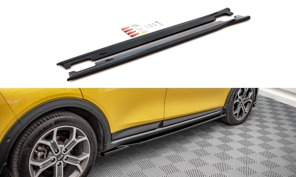 Maxton Side Skirts Diffusers Kia Xceed Mk1 - Gloss Black