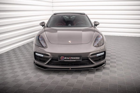 Maxton Front Splitter V.2 Porsche Panamera E-Hybrid 971 - Gloss Black