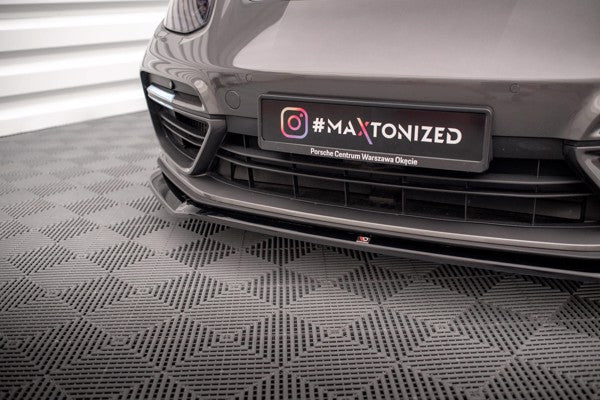 Maxton Front Splitter V.2 Porsche Panamera E-Hybrid 971 - Gloss Black