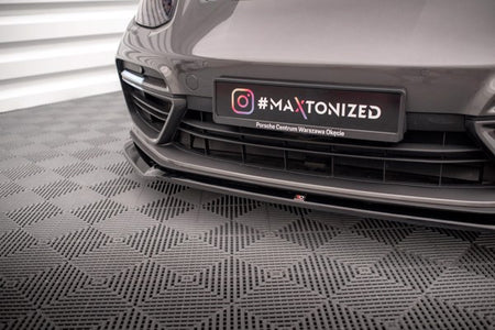 Maxton Front Splitter V.2 Porsche Panamera E-Hybrid 971 - Gloss Black