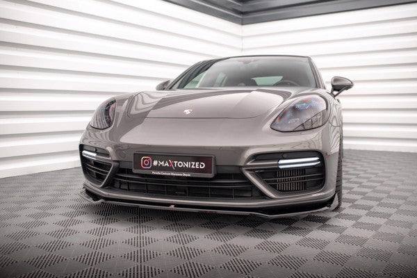 Maxton Front Splitter V.2 Porsche Panamera E-Hybrid 971 - Gloss Black