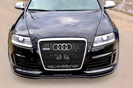 Maxton Front Splitter Audi RS6 C6 - Gloss Black