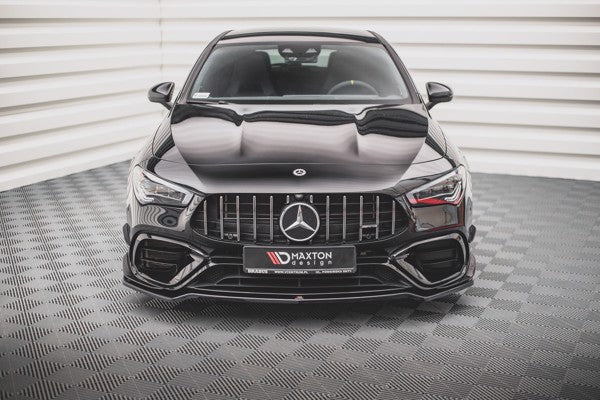 Maxton Front Splitter V.1 Mercedes-Amg Cla 45 Aero C118 - Gloss Black