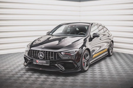 Maxton Front Splitter V.1 Mercedes-Amg Cla 45 Aero C118 - Gloss Black