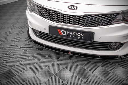 Maxton Front Splitter V.1 Kia Optima Mk4 - Gloss Black