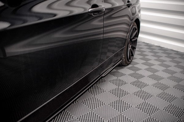 Maxton Side Skirts Diffusers BMW 3 E90 - Gloss Black