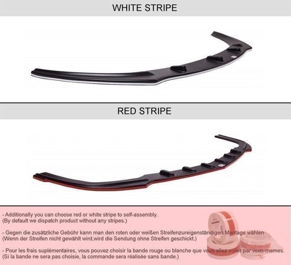 Maxton Front Splitter V.2 BMW M6 E63 - Gloss Black