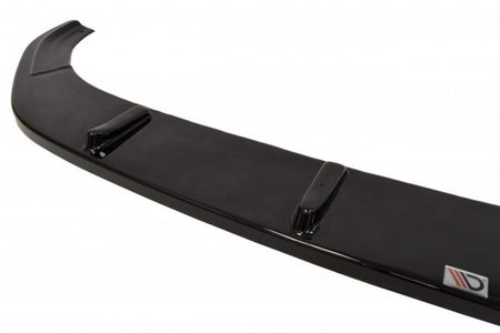 Maxton Front Splitter V.1 VW Golf 7 R / R-Line  - Gloss Black