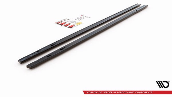 Maxton Side Skirts Diffusers Volkswagen Golf 8 Gti - Gloss Black