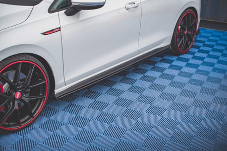 Maxton Side Skirts Diffusers Volkswagen Golf 8 Gti - Gloss Black