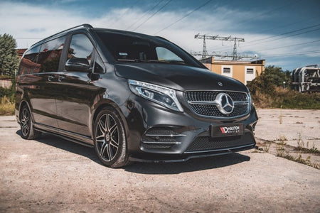 Maxton Front Splitter V.4 Mercedes-Benz V-Class Amg-Line W447 Facelift - Gloss Black