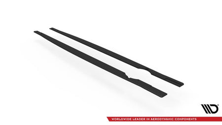 Maxton Street Pro Side Skirts Diffusers Volkswagen Golf R Mk8 - Black