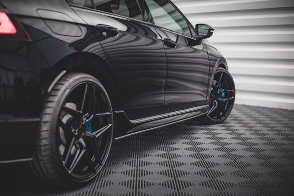 Maxton Street Pro Side Skirts Diffusers Volkswagen Golf R Mk8 - Black