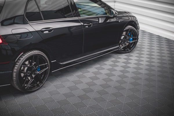 Maxton Street Pro Side Skirts Diffusers Volkswagen Golf R Mk8 - Black