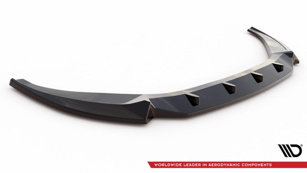 Maxton Front Splitter V.2 Audi A6 C8 - Gloss Black