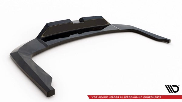 Maxton Central Rear Splitter (With Vertical Bars) Hyundai Elantra Mk7 - Gloss Black