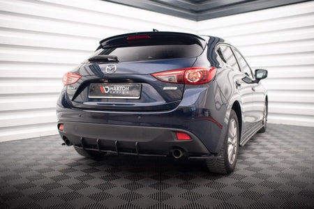 Maxton Rear Side Splitters Mazda 3 Mk3 - Gloss Black