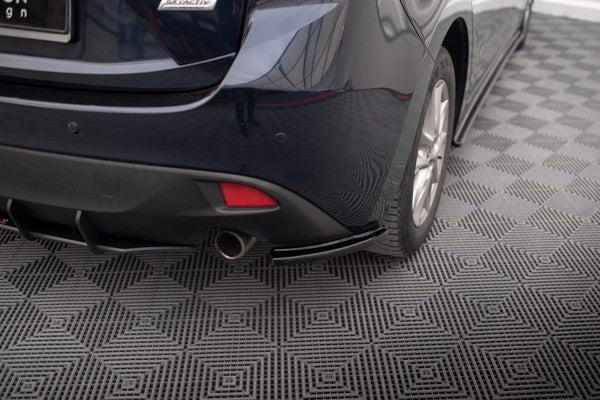 Maxton Rear Side Splitters Mazda 3 Mk3 - Gloss Black