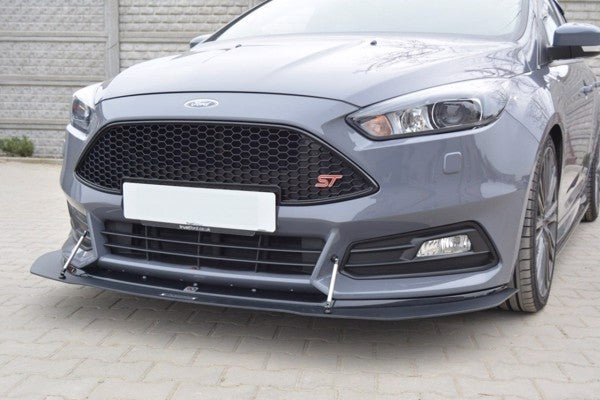 Maxton Hybrid Front Splitter V.1 Ford Focus St Mk3 Fl