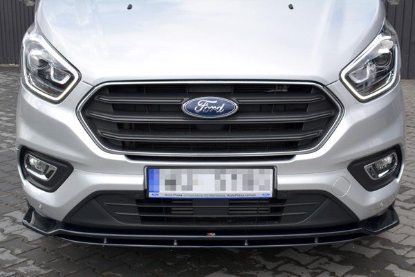 Maxton Front Splitter Ford Transit Custom Mk.1 Fl - Gloss Black