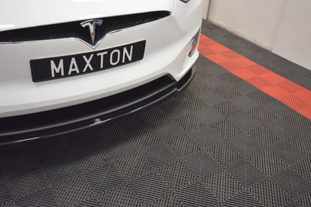 Maxton Front Splitter V.1 Tesla Model X - Gloss Black