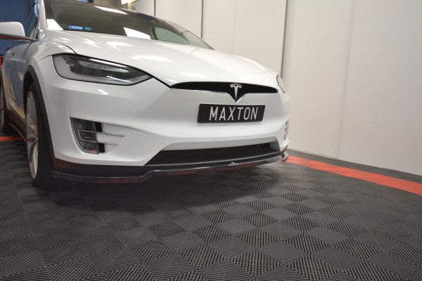 Maxton Front Splitter V.1 Tesla Model X - Gloss Black
